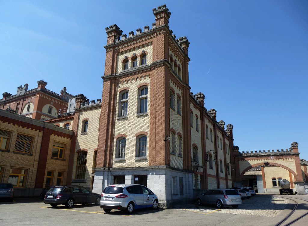 Rheinfelden, die Gebude der Feldschlchen-Brauerei stehen unter Denkmalschutz, Juni 2013