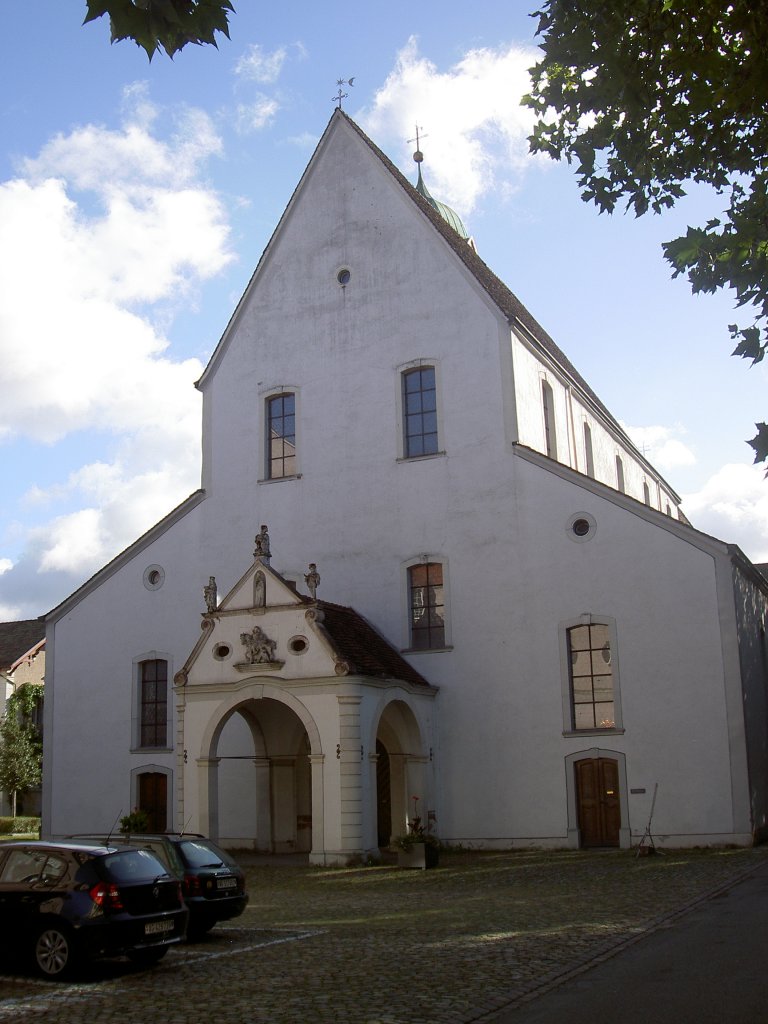 Rheinfelden, Stadtkirche St. Martin, erbaut ab 1407, sptgotische Basilika, im 
Barock umgestaltet von 1769 bis 1771 (26.08.2012)