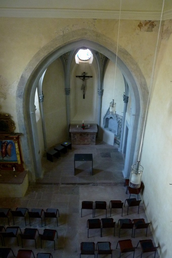 Riegel am Kaiserstuhl, der Innenraum der Michaelskapelle, das Wahrzeichen des Ortes, Sept.2011