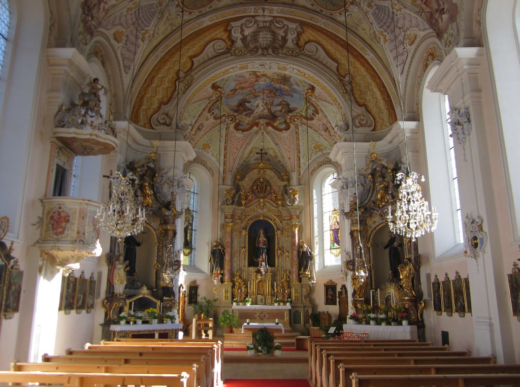Rietz, Altäre der Wallfahrtskirche St. Antonius (14.04.2013)
