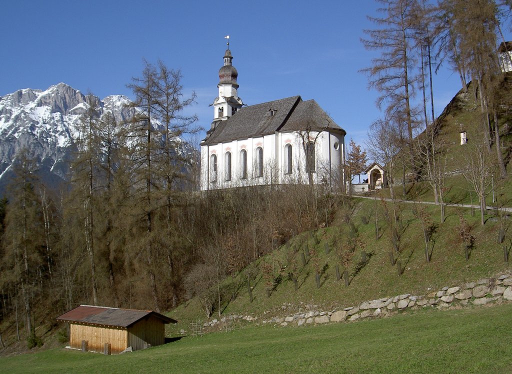 Rietz, Wallfahrtskirche St. Antonius von Padua auf dem Kalvarienberg (14.04.2013)