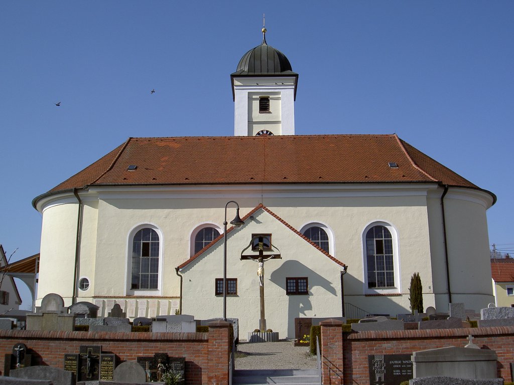 Rfingen, Pfarrkirche St. Margareth, sptklassizistischer Saalbau, erbaut 1823
(26.03.2012)