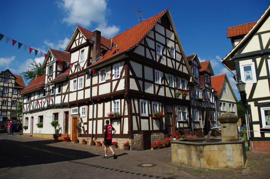 Rotenburg a. d. Fulda, Fachwerkhuser an der Altstadtstr., Kreis Hersfeld  (05.07.2009)