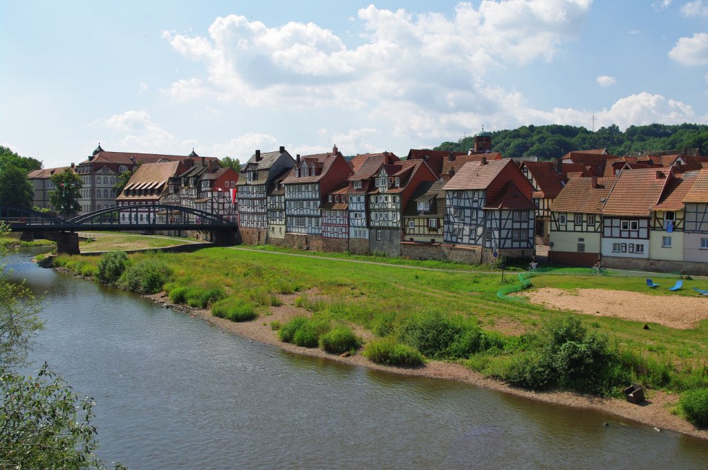 Rotenburg a. d. Fulda, Huserzeile an der Fulda (05.07.2009)