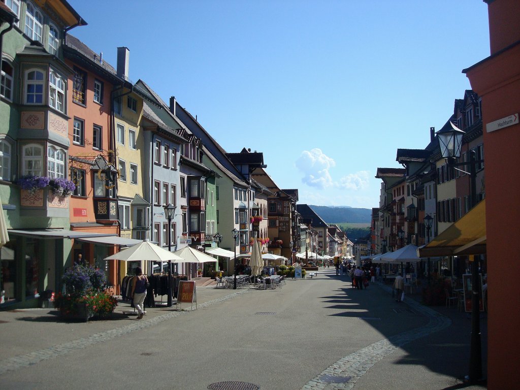 Rottweil, die lteste Stadt in Baden-Wrttemberg, 
die Fugngerzone in der Hauptstrae, Aug.2010