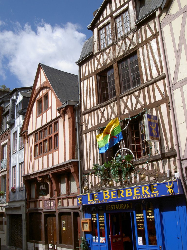 Rouen, Fachwerkhuser in der Rue St. Quen (06.07.2008
