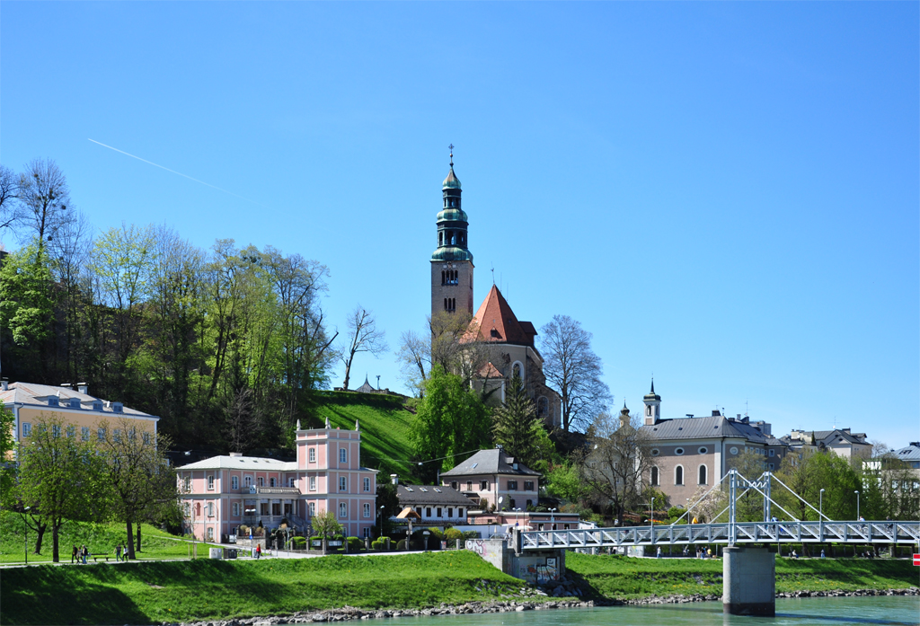 Salburg - Salzach und Pfarrkirche Mlln - 25.04.2012