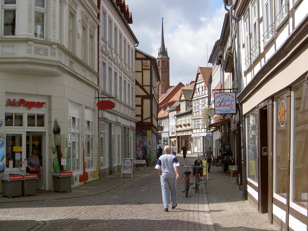 Salzwedel, Huser in der Burgstrae (10.07.2012)