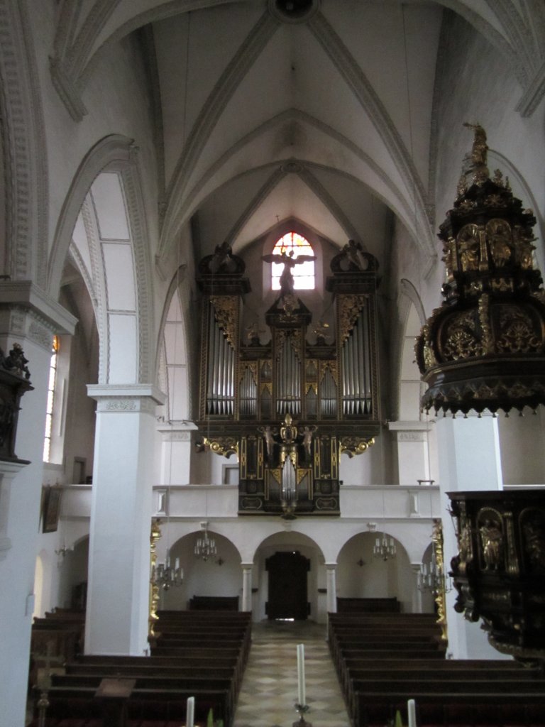 Schlägl, Stiftskirche Maria Himmelfahrt, Orgel von 1634 (06.04.2013)