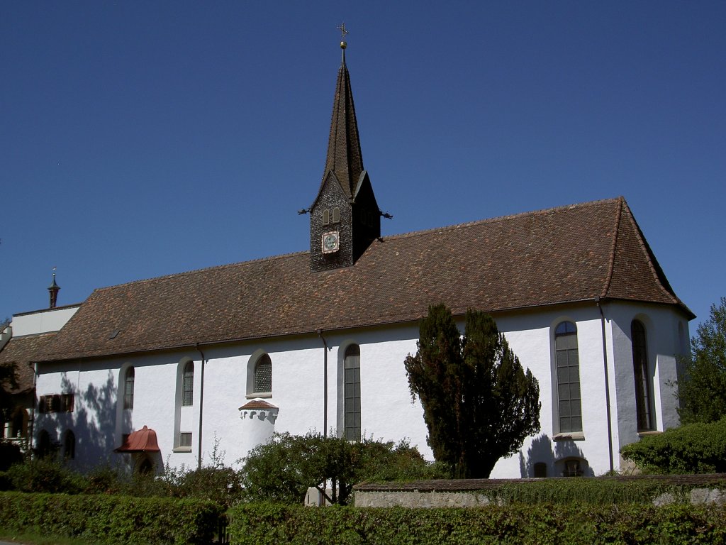 Schlatt, Ehem. Klarissinnenkloster Paradies, gestiftet von Graf Hartmann von 
Kyburg Mitte des 13. JH, Neubau der Kirche 1588, von 1726 bis 1727 barockisiert 
(28.08.2011)