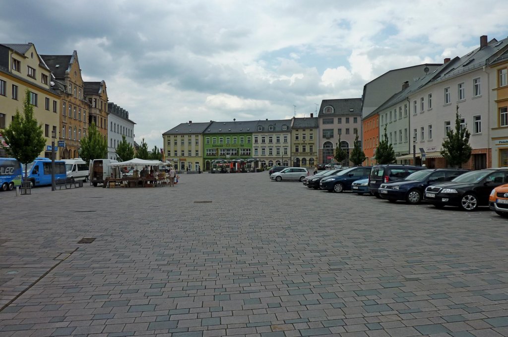 Schleiz, der neugestaltete Marktplatz, Mai 2012