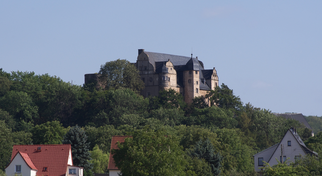 Schlo Knitz in Thringen wurde im Jahr 1562 fertig gestellt. Knitz ist heute ein Ortsteil der Gemeinde Unterwellenborn. 02.08.2012
