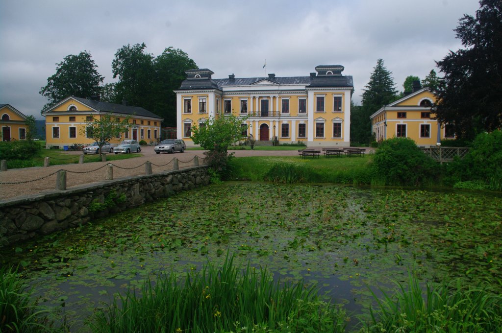 Schloss Skottorp, erbaut in der zweiten Hälfte des 17. Jahrhundert durch Nicodemus 
Tessin, 1820 im klassizistischen Stil umgebaut, Empire Einrichtung, Provinz Halland 
(22.06.2013)