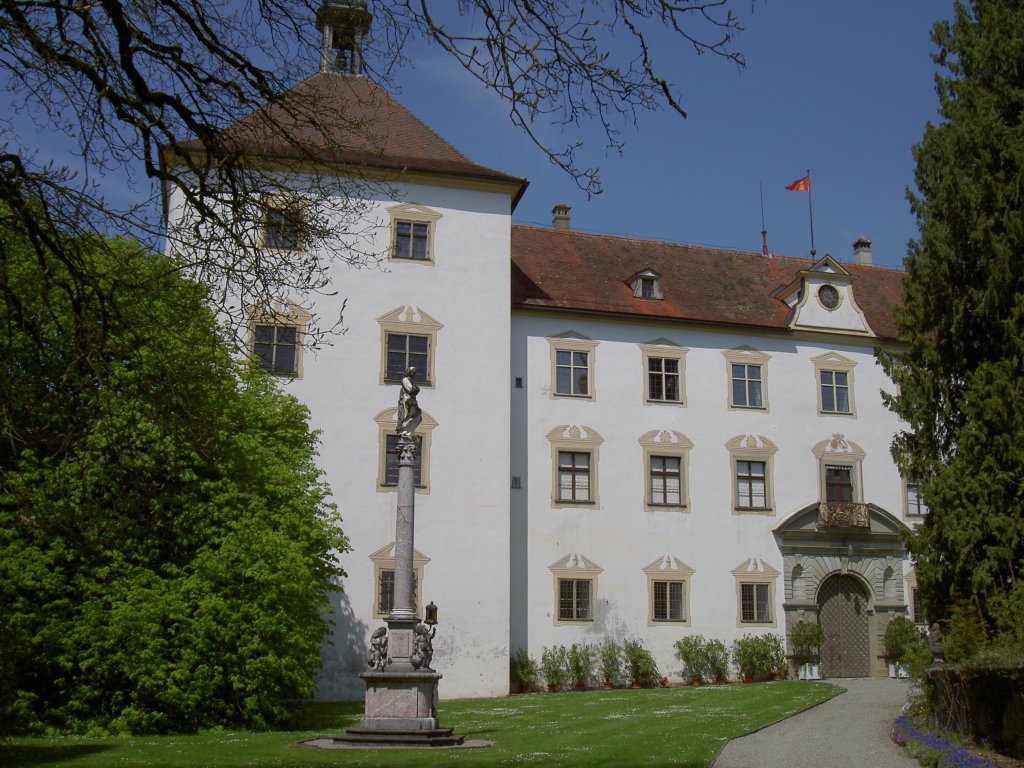 Schloss Wolfegg, erbaut ab 1651, Innenausstattung durch Balthasar Krimmer, 
Kreis Ravensburg (04.05.2008)