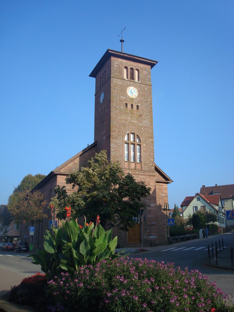 Schmberg im Nordschwarzwald, die Kirche des staatlich anerkannten Luftkurortes, Okt.2010