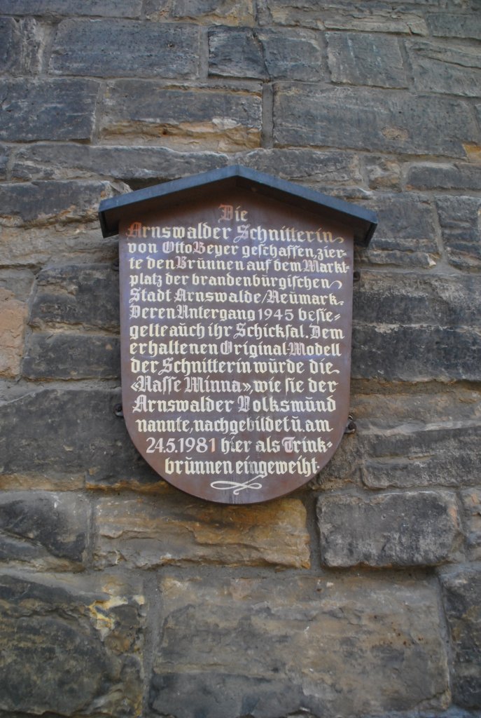 Schrifttafel, an der Stiftskirche in 31515 Wunstdorf.