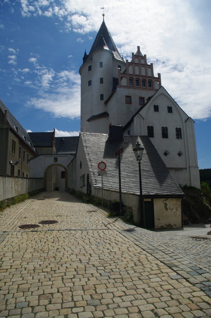 Schwarzenberg/Erzgeb., Schloss, umgebaut zum Jagdschloss von 1555 bis 1558 durch 
August von Sachsen, Erzgebirgskreis (17.07.2011)