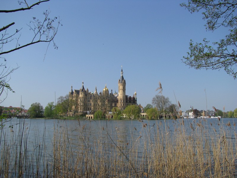 Schwerin [MV]; Blick vom Franzosenweg ber den Burgsee zum Schlo, Schwerin 23.04.2011