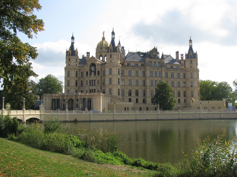 Schweriner Schlo mit Burgsee, BUGA 2009 Schwerin 16.09.2009