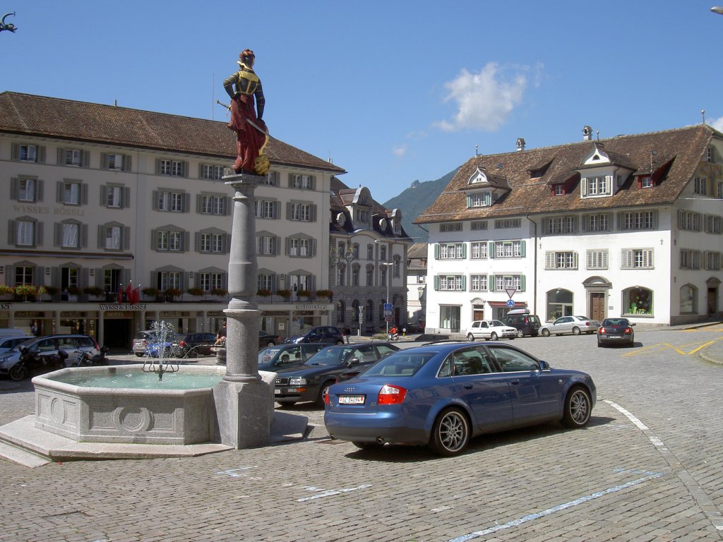 Schwyz, Hauptplatz von 1642, Kanton Schwyz (09.08.2010)