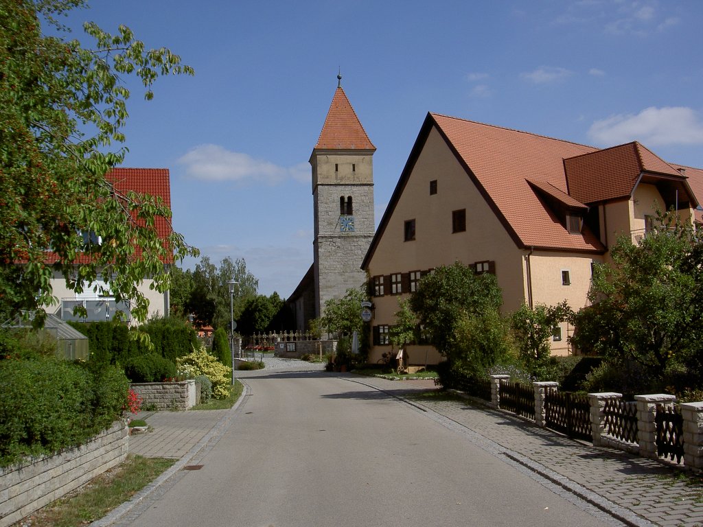 Segringen, Ev. St. Vinzenz Kirche, erbaut von 1180 bis 1220, Kreis Ansbach (06.09.2012)