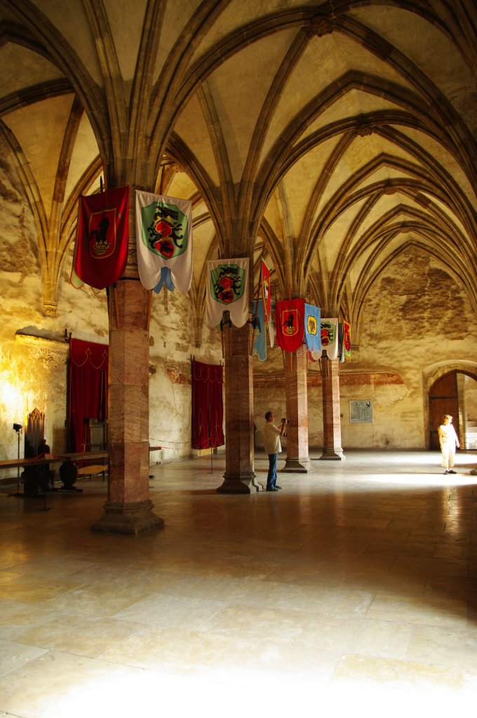 Sibiu, Burg Hunedoara, Rittersaal aus dem Jahr 1452 (11.08.2009)