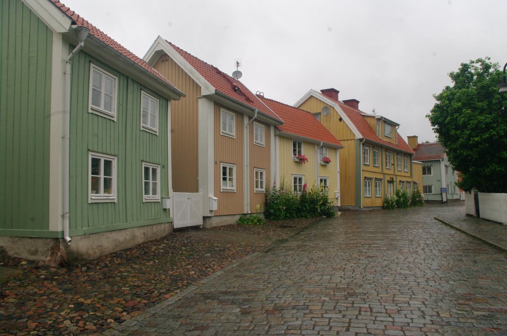 Sderkping, Holzhuser in der Munkbrogatan Strae (10.07.2013)