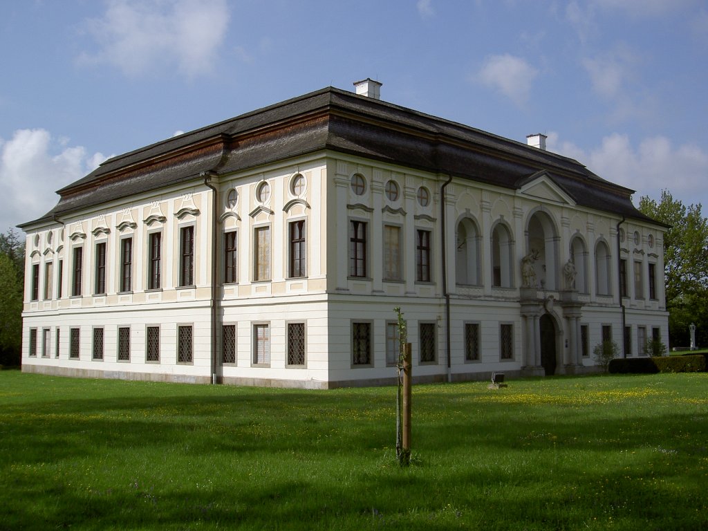 St. Florian, Jagdschloss Hohenbrunn, erbaut von 1722 bis 1732 durch Jakob Steinhuber, heute Jagdmuseum (05.05.2013)