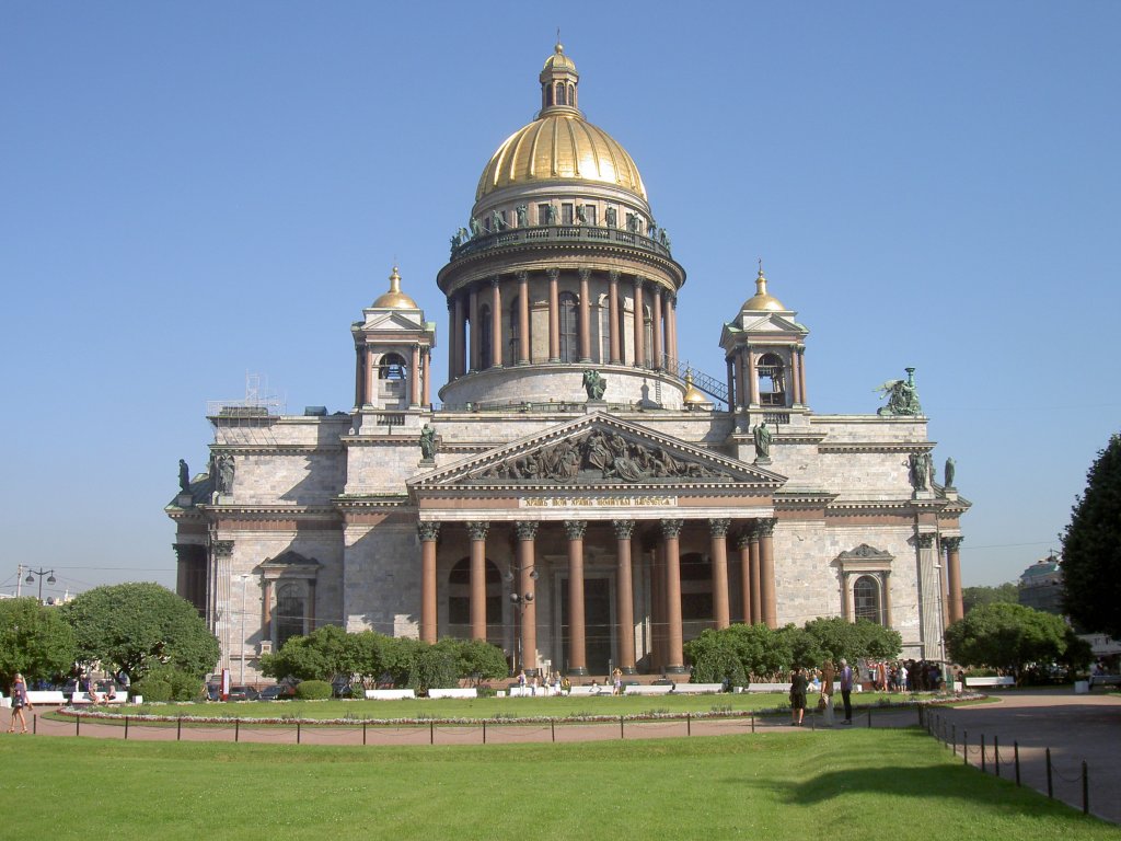 St. Petersburg, Isaak Kathedrale, erbaut von 1883 - 1907 von 
Architekt Montferrand (06.07.2010)
