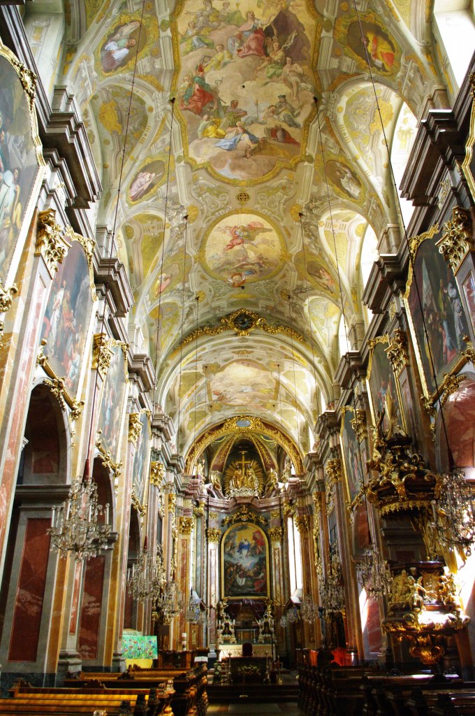 St. Plten, Dom Maria Himmelfahrt, barocke Ausstattung von Jakob Prandtauer, 
Deckenfresken von Thomas Friedrich Gedon (02.06.2011)