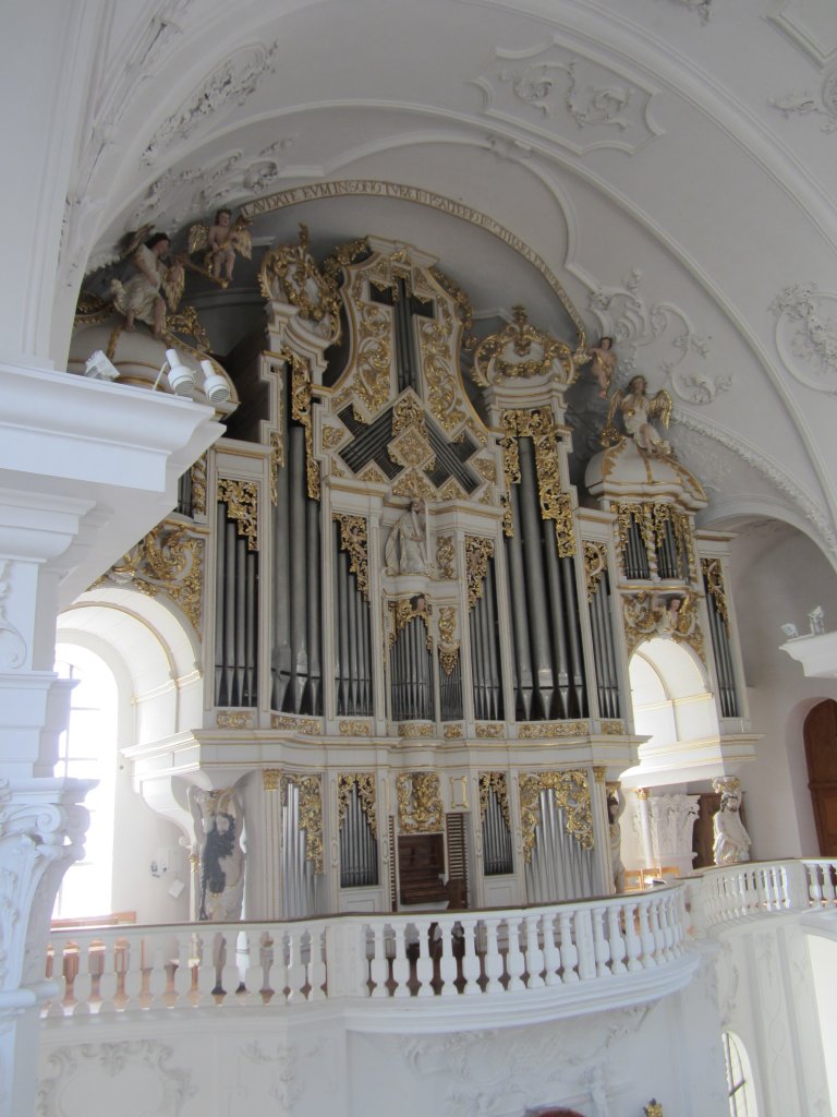 St. Urban, Orgel von 1721, erbaut von Joseph und Viktor Ferdinand Bossard (09.10.2012)