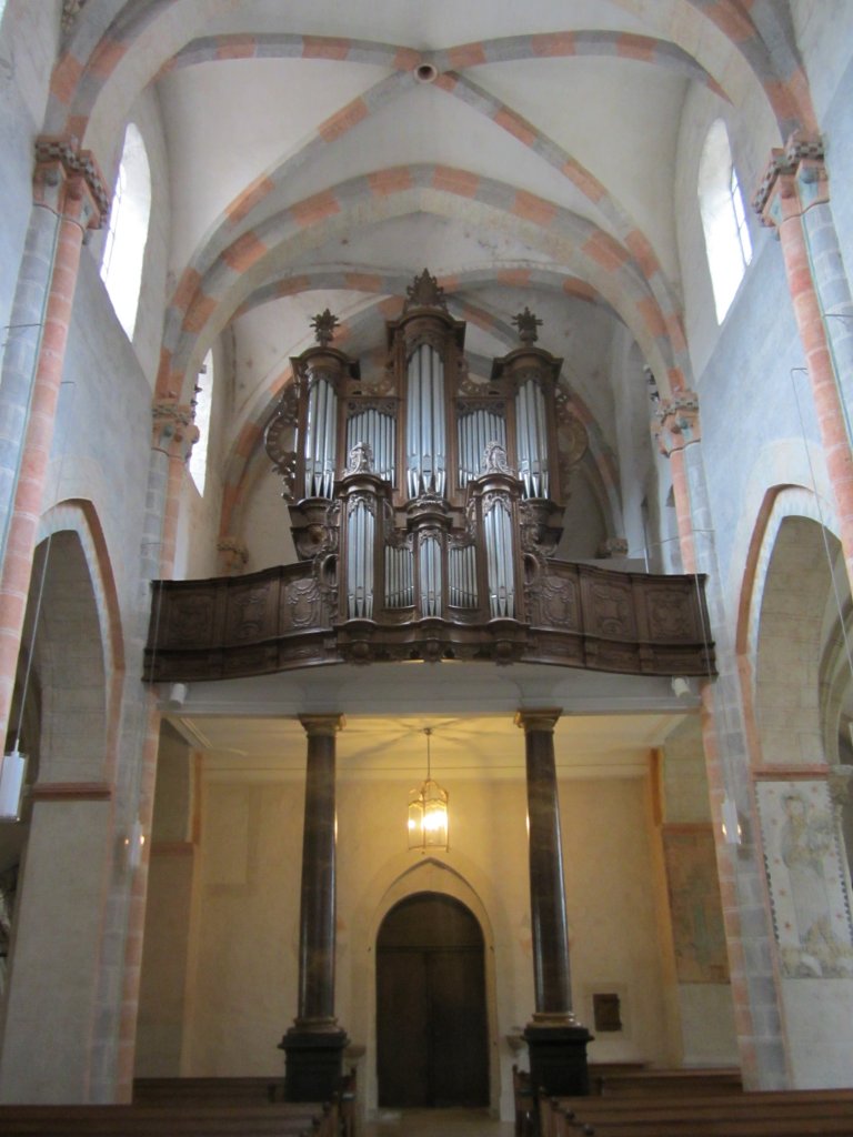 St. Ursanne, Orgelempore der Kollegiatskirche (08.10.2012)