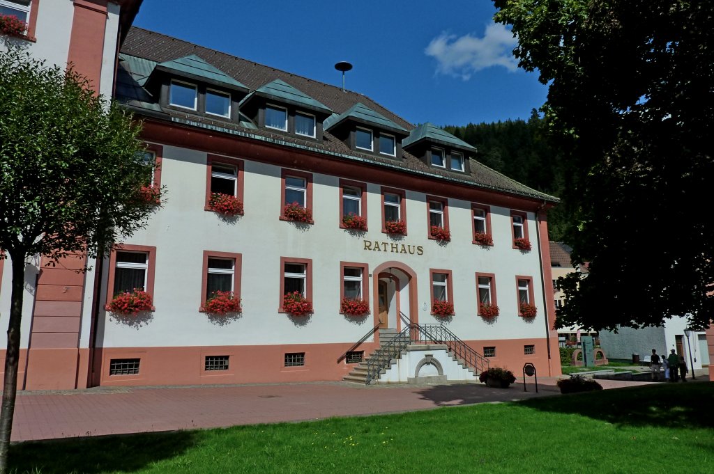 St.Blasien, das Rathaus des bekannten Kurortes im Hochschwarzwald, Aug.2011