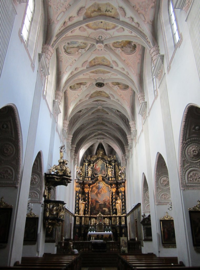 Stiftskirche Hl. Dreifaltigkeit Seitenstetten, spätgotisches barockisiertes Langschiff (04.05.2013)