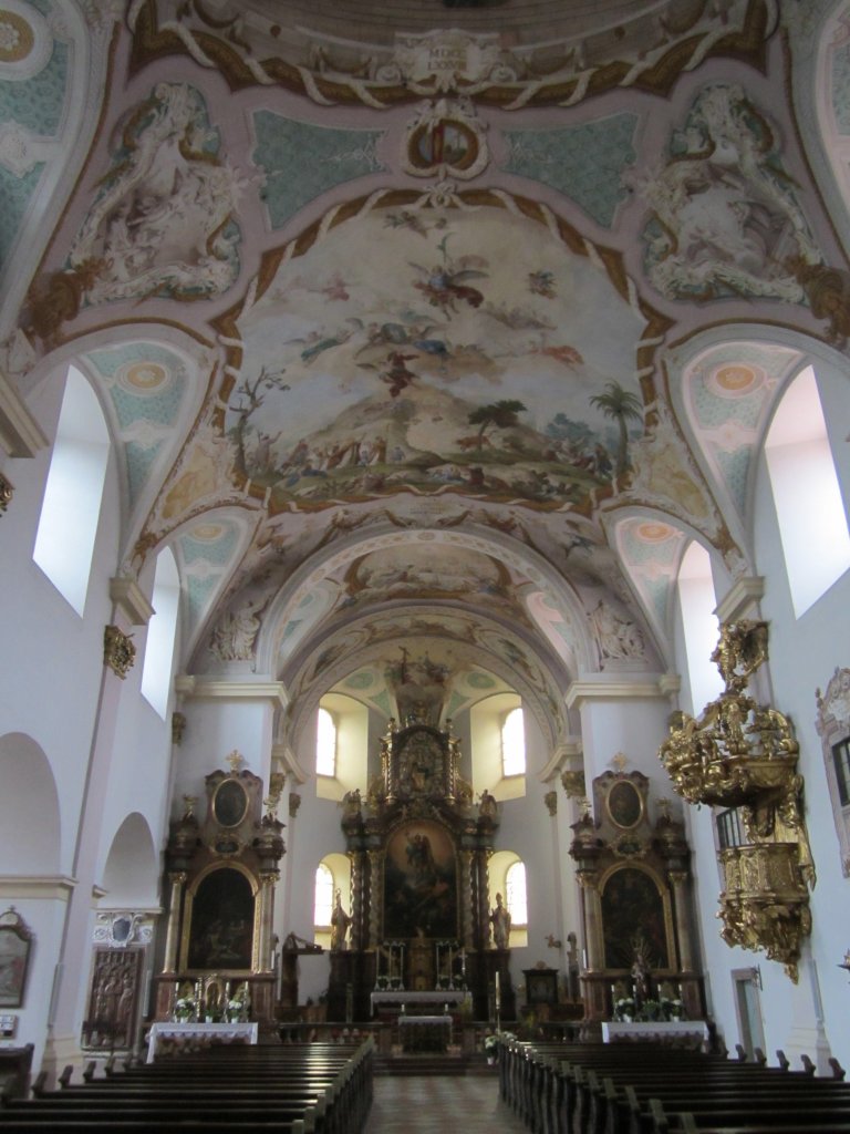 Stiftskirche St. Michael in Reichersberg, Fresken von Christian Wink (06.04.2013)