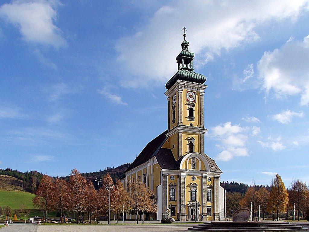 Stiftskirche Waldhausen/Strudengau; wurde in der Zeit von 16471680  durch Baumeister Carlo Canevale errichtet, und war ein ehemaliges Kloster der Augustiner-Chorherren;101105