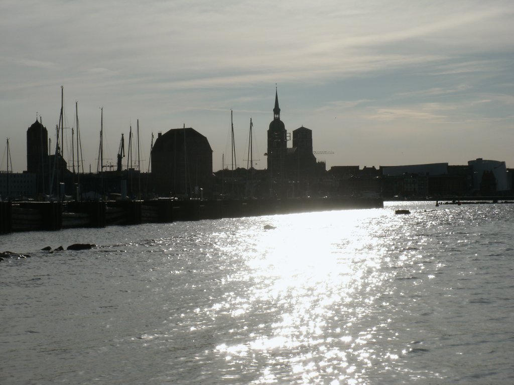 Stralsund am Strelasund,am 24.Juli 2013,am Abend.