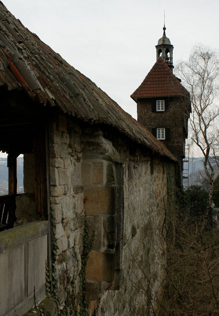 Teil der Festungsmauer der  Burg  von Esslingen. 
(15.03.2010)