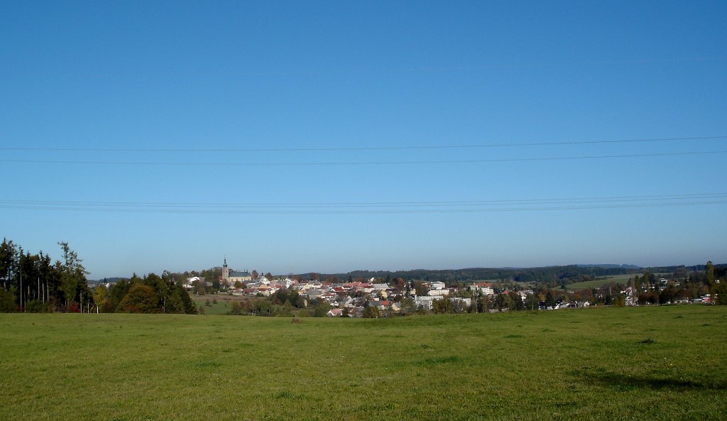 Tepl (Tepla), Blick auf die Kleinstadt in Nord-West-Bhmen, bekannt durch das Kloster Tepl, Mai 2007