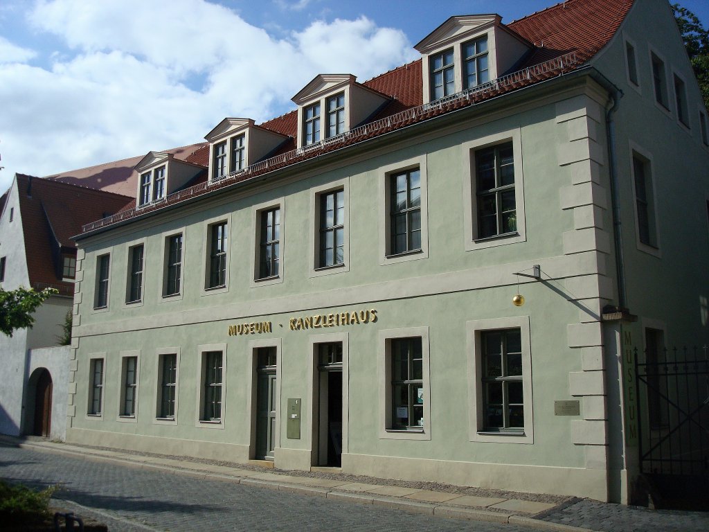 Torgau an der Elbe,
Museum Kanzleihaus zeigt die Stadt-und Kulturgeschichte von Torgau,
Juni 2010 