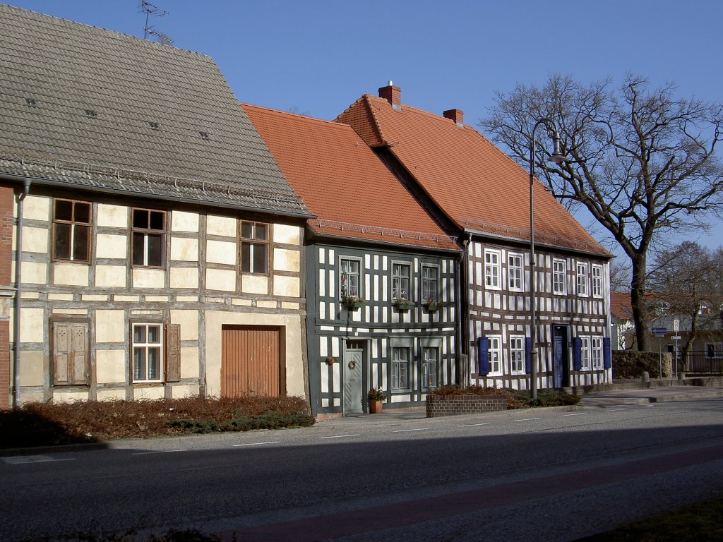 Treuenbrietzen, Fachwerkhuser in der Grostrae (16.03.2012)