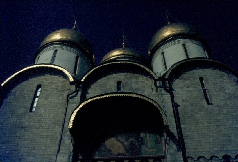 Trme der Mari-Entschlafens-Kathedrale (Uspenski Sobor), der grten Kirche innerhalb des Moskauer Kremls, im September 1981