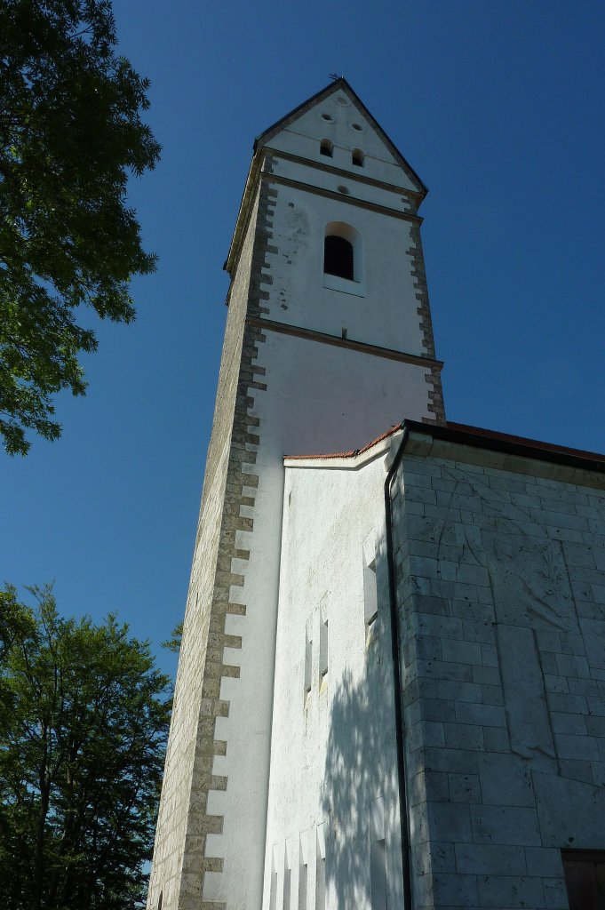 Turm der Wallfahrtskirche auf dem Bussen, Aug.2012
