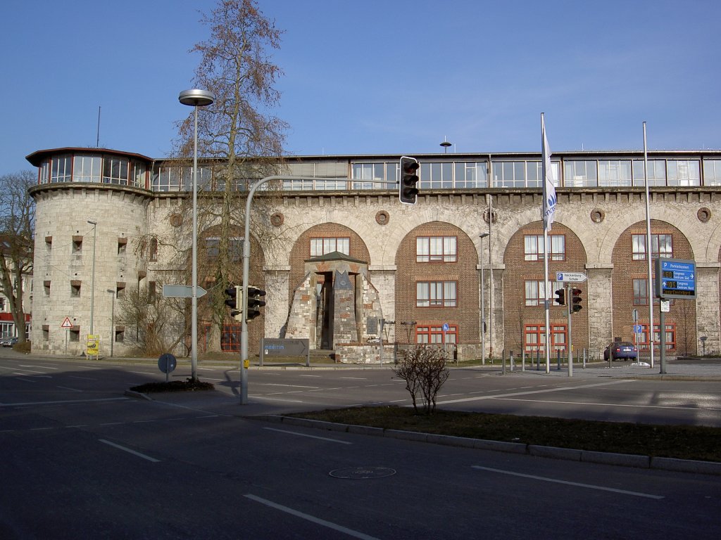 Ulm, Untere Donaubastion, erbaut ab 1845 als Teil der Bundesfestung Ulm 
(04.02.2012)