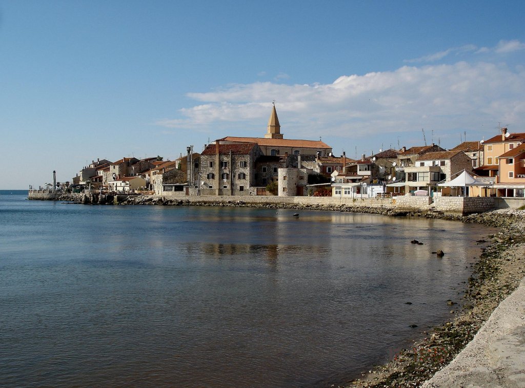 Umag, Fremdenverkehrszentrum mit Hafen an der kroatischen Adria, Okt.2004