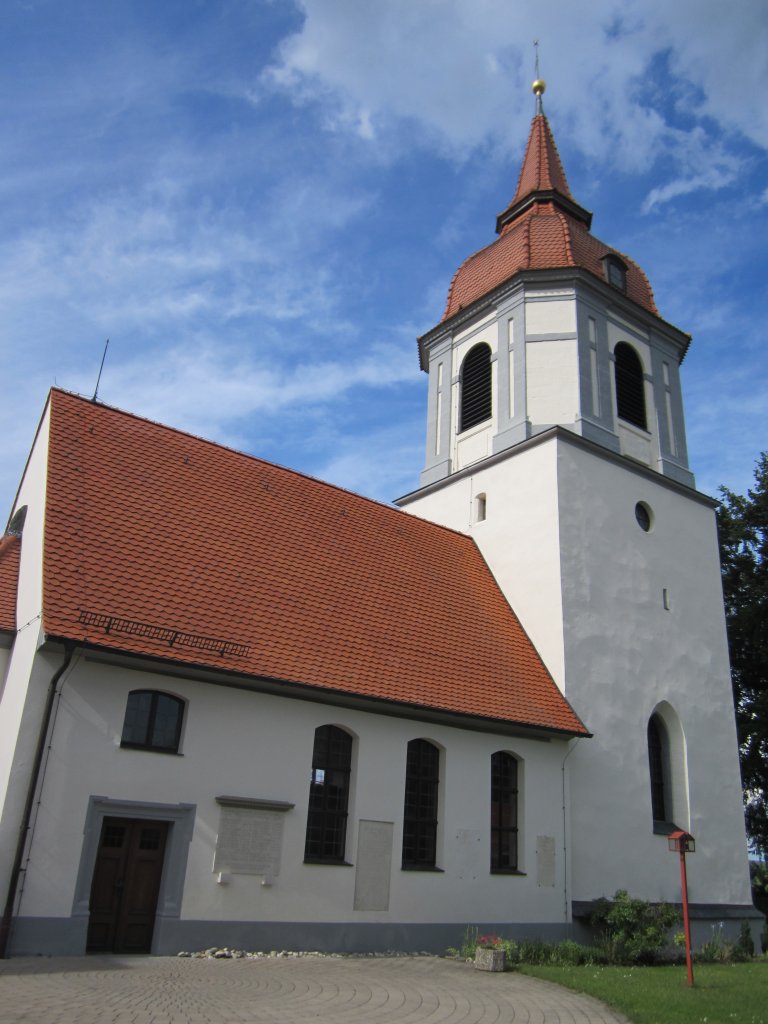 Unterasbach, Ev. St. Michaelskirche, erbaut im 15. Jahrhundert, neues Turmobergeschoss erbaut 1752 (15.06.2013)