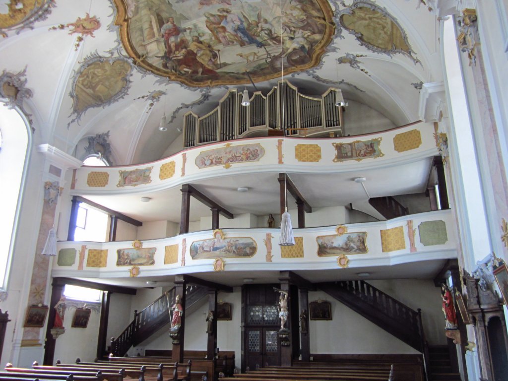 Unterkochen, Wallf. Kirche St. Maria, Orgelempore (28.06.2012)