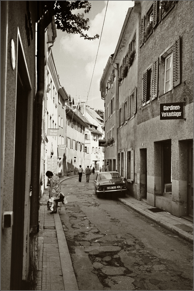 <U>Rheingasse</U> stadtauswrts in Konstanz etwa Anfang der 70er Jahre.