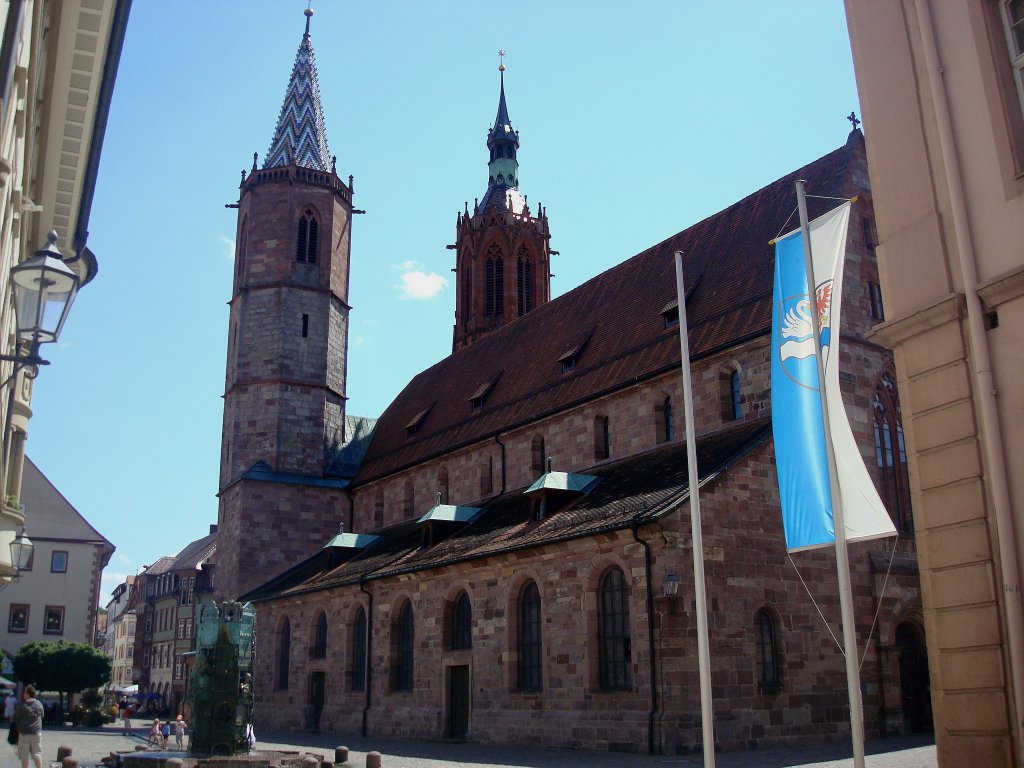 Villingen im Schwarzwald, 1220 entstand das sptromanische Mnster  Unserer Lieben Frau , Ende des 13.Jahrhunderts kam der gotische Chor und die Doppeltrme dazu, Aug.2010