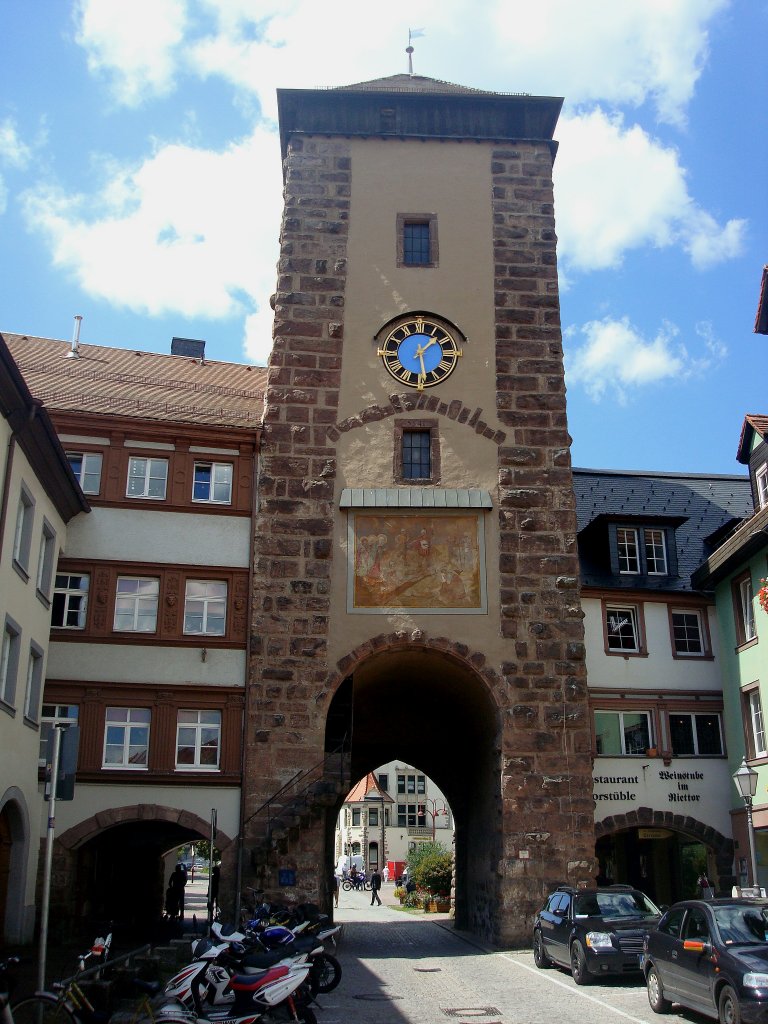 Villingen,
das  Riettor , der lteste Stadtzugang, 1293 erstmals schriftlich erwhnt,
1541 umfangreicher Umbau,
Aug.2010